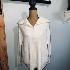Aerie Cream Cowl Neck Sweater